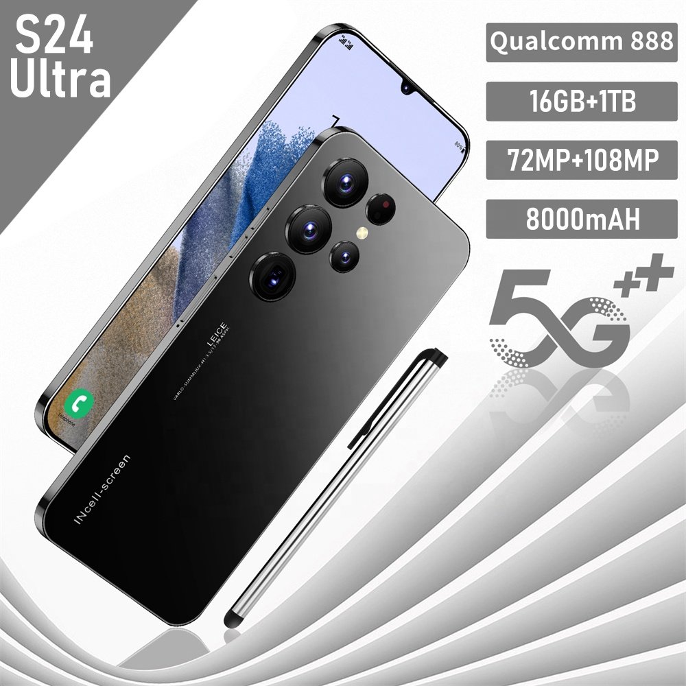 Wholesale price Original S24 Ultra 7.3inch HD 16GB+1TB 5g smartphone Android14 phone Brand new High quality Mobilephone